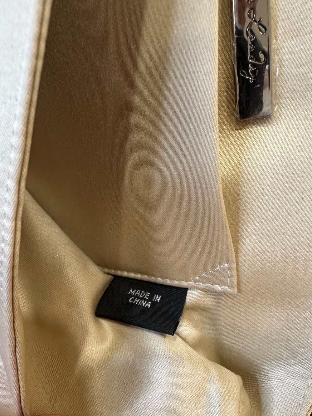 🌟HP🌟1990s Kate Landry Cream Satin Evening Clutch Statement Bow & Braided Strap - Picture 5 of 14